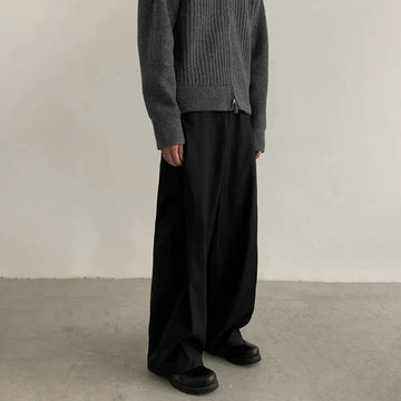 Aidase Mens Trousers Maillard Casual Business Pants Spring Autumn Office Retro British Elegant Straight Trousers Men'S Wear 2024 aidase-shop